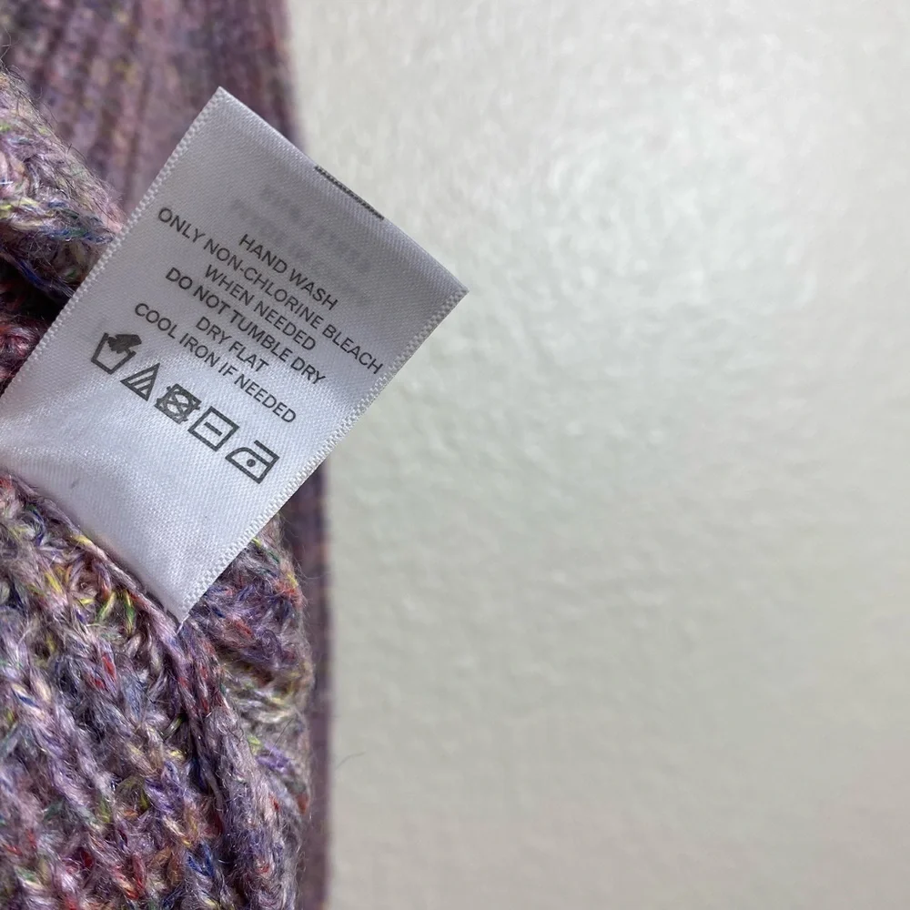 Tularosa Chunky Knit Purple sweater Women’s XS Balloon Sleeve Fall‎ Winter Boho